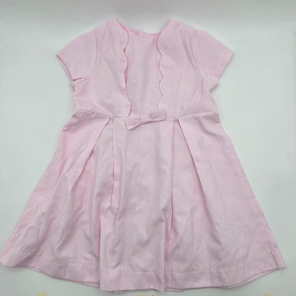 Carriage Boutique Other - Carriage Boutique‎ Toddler Girls Pink Pique Scalloped Bow Dress Size 2T